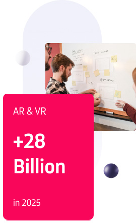 28 billion investment in Augmented Reality and Virtual Reality by 2025.