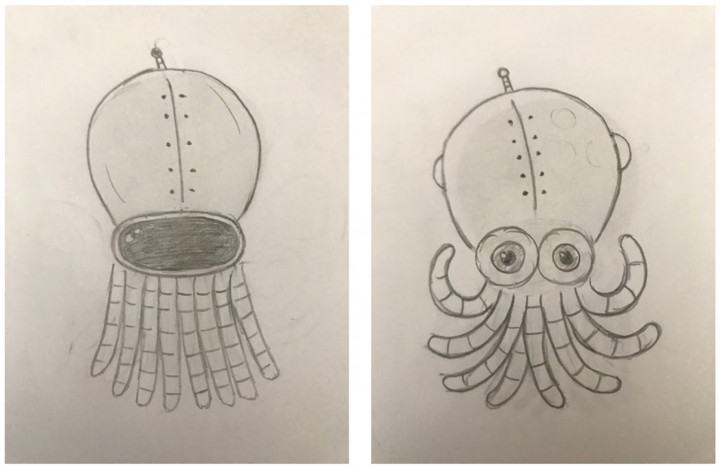 Octobot's logo evolution.