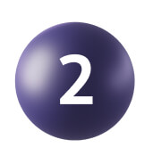 3D graphic showing the number 2.