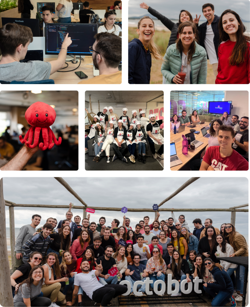 Different pictures of Octobot team