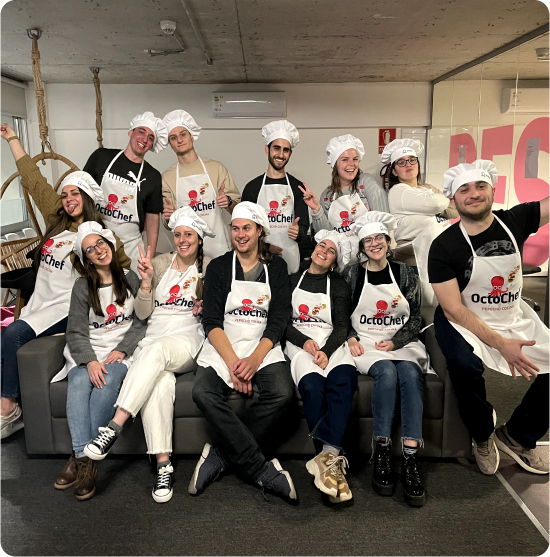 the octobot team in a cooking contest